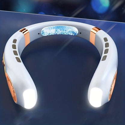 5-Speed Neck Fan Hands Free Portable Fan Leafless Hanging Neck Fan Rechargeable